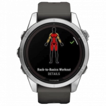Garmin Fenix 7S Pro Solar Silver w. Graphite Band (010-02776-00/01)