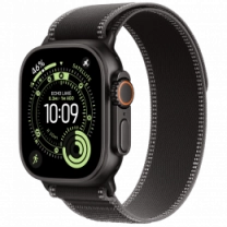 Apple Watch Ultra 3 GPS + Cellular 49mm Black Titanium Case with Black/Charcoal Trail Loop - M/L (MF1H4)