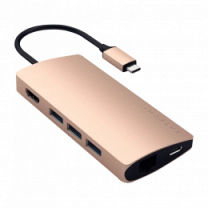 Satechi Type-C Multi-Port Adapter 4K with Ethernet V2 Gold (ST-TCMA2G)