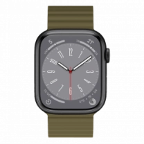 Ремінець Wiwu для Apple Watch 42/44/45/49mm Magnetic silicone watch band Green-Yellow