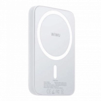 Зовнішній акумулятор Wiwu Magnetic Wireless Charging Power Bank 5000mAh, White