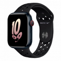 Смарт-годинник Apple Watch Series 8 45mm Midnight Aluminum Case with Black/Black NikeSport Band (MPH43)