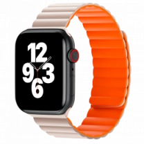 Ремінець Wiwu для Apple Watch 42/44/45/49mm Magnetic silicone watch band Starlight-Orange