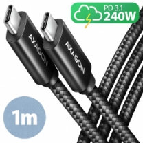 Кабель AXAGON BUCM2-CM10AB USB-C USB-C 2.0, 1м, PD 240W 5A