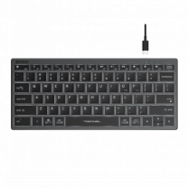 Клавіатура A4-Tech Fstyler FX61, сірий колір, USB, біле підсвічування