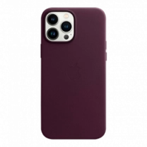 Чехол iPhone 13 Pro Max Leather Case with MagSafe - Dark Cherry (MM1M3)