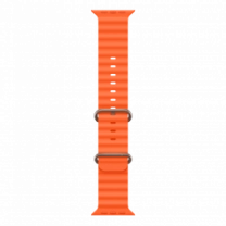 Apple Watch Ultra 2 49mm Natural Titanium Case with Orange Ocean Band (MREH3)