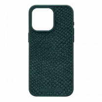 Чехол Njord Salmon Leather MagSafe Case Dark Green для iPhone 15 Pro (NA53SL02)