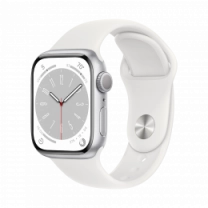 Смарт-часы Apple Watch Series 8 45mm Silver Aluminum Case with Sport Band (MP6N3)