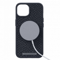 Чохол Njord Salmon Leather MagSafe Case Black for iPhone 14 (NA41SL00)