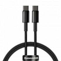 Кабель Baseus Tungsten Gold Type-C to Type-C 100W (2m) (black) (CATWJ-A01)