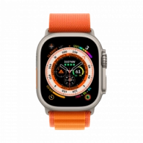 Смарт-годинник Apple Watch Ultra 49mm Titanium Case with Orange Alpine Loop - Large (MQFM3)