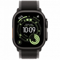 Apple Watch Ultra 3 GPS + Cellular 49mm Black Titanium Case with Black/Charcoal Trail Loop - S/M (MF1D4)