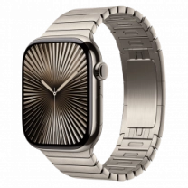 Apple Watch Series 10 GPS + Cellular 46mm Natural Titanium Case with Natural Link Bracelet (MX163
