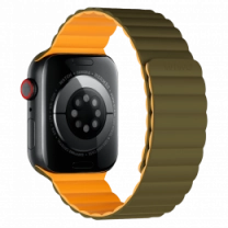 Ремешок Wiwu для Apple Watch 38/40/41mm Magnetic silicone watch band Green-Yellow