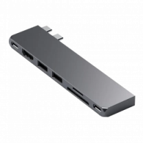 Хаб Satechi Aluminum USB-C Pro Hub Slim Adapter Space Gray (ST-HUCPHSM)