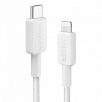 Кабель ANKER 322 USB-C to Lightning - 0.9m Nylon (Білий)