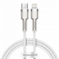 Кабель Baseus Cafule Metal Type-C to Lightning PD 20W (1m) (white) (CATLJK-A02)