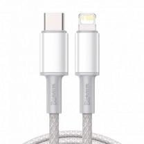 Кабель Baseus High Density Braided Type-C to Lightning PD 20W 2m White (CATLGD-A02)