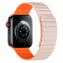 Ремінець Wiwu для Apple Watch 42/44/45/49mm Magnetic silicone watch band Starlight-Orange