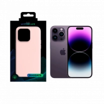 Чохол Monblan для iPhone 14 Pro Magnetic Silicone MagSafe (Chalk Pink)