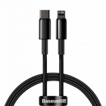Кабель Baseus Tungsten Gold Type-C to Lightning PD 20W (2m) (black) (CATLWJ-A01)