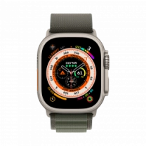 Смарт-годинник Apple Watch Ultra 49mm Titanium Case with Green Alpine Loop - Large (MQFP3)
