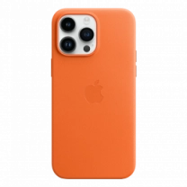 Чохол шкіряний iPhone 14 Pro Max Leather Case with MagSafe Orange (MPPR3)