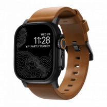 Ремешок Nomad Modern Leather Black Hardware English Tan 46mm/49mm (NM01804185)