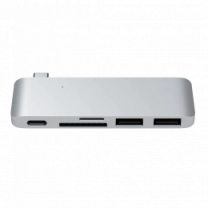Хаб Satechi Type-C USB 3.0 Passthrough Hub Silver (ST-TCUPS)