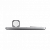 Бездротовий ЗП Nomad Base One Max Qi2 3-in-1 (3rd Gen) Silver (NM01563385)