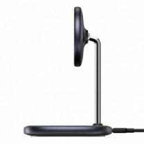 БЗП Baseus Swan Magnetic Desktop Bracket Wireless Charger iPhone 12 Black (WXSW-01)
