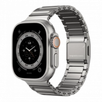Ремінець AULUMU Full-Titanium Watch Band for Apple Watch Titanium Color  ti+black (UA-C01-TI)