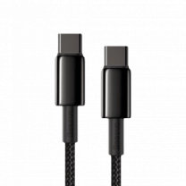 Кабель Baseus Tungsten Gold Type-C to Type-C 100W(1m) (CATWJ-01) Black