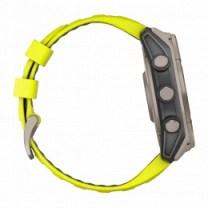 Спортивний годинник Garmin Fenix 8 51mm Solar Sapphire Titanium w. Amp Yellow/Graphite Silicone Band (010-02907-20/21)