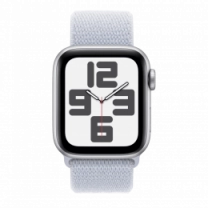 Apple Watch SE2 2024 40mm Silver Aluminium Case with Blue Cloud Sport Loop (MXEE3)