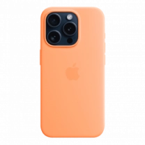 Чехол силиконовый iPhone 15 Pro Silicone Case with MagSafe Orange Sorbet (MT1H3)