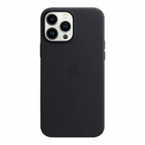 Чехол iPhone 13 Pro Max Leather Case with MagSafe - Midnight (MM1R3)