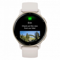 Garmin vivoactive 5 Cream Gold Aluminum Bezel with Ivory Case and Silicone Band (010-02862-11)