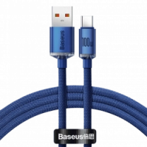 Кабель Baseus Crystal Shine Series Type-C 100W (1.2m) (blue) (CAJY000403)