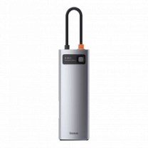 Хаб Baseus Multifunctional Metal Gleam 8- in-1 Type-C (Gray) (CAHUB-CV0G)