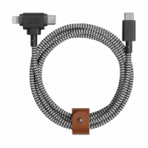 Native Union Belt Cable Universal USB-C to USB-C/Lightning Zebra (1.5 m) (BELT-CCL-ZEB-NP)