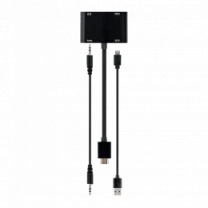 Адаптер-перехідник HDMI на HDMI/VGA Cablexpert A-HDMIM-HDMIFVGAF-01
