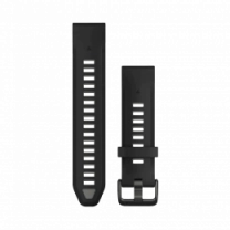 Ремінці для годинника Garmin QuickFit 20 силіконові чорні/гравійно-сірі