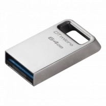 Мікрофлеш пам'ять 64GB DataTraveler Micro 200MB/s Metal USB 3.2 Gen 1 DTMC3G2/64GB