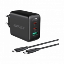 Адаптер Acefast A13 65W (2 Type-C+USB-A) (black)