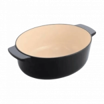 Гусятниця чавунна з кришкою KitchenAid, 30 см, 5,6 л, чорна (CC006064-001)