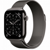 Apple Watch Series 11 GPS + Cellular 42mm Slate Titanium Case with Slate Milanese Loop (MF8U4)