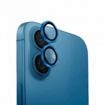 Линза на камеру +NEU Chatel Metal Frame Lens Protector Glass for iPhone 16/16 Plus Blue