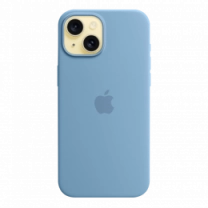 Чехол силиконовый iPhone 15 Plus Silicone Case with MagSafe Winter Blue (MT193)